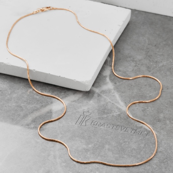 Цепь из красного золота 585, плетение «Снейк»